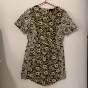 Floral heavy winter mini dress